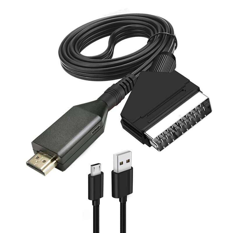 High-definition Game Converter Hdmi To Scart Cable Audio Converter Blu-ray Compatible Digital Computer Switcher