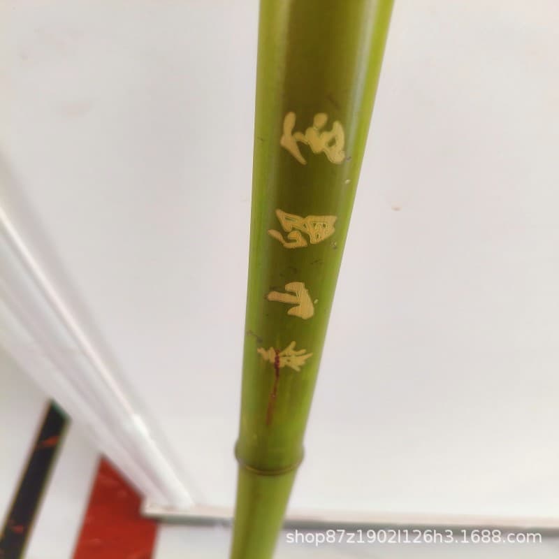 Neutral three-section straight-handle bamboo outdoor hiking poles, telescopic travel walking sticks, trekking poles, climbing poles.