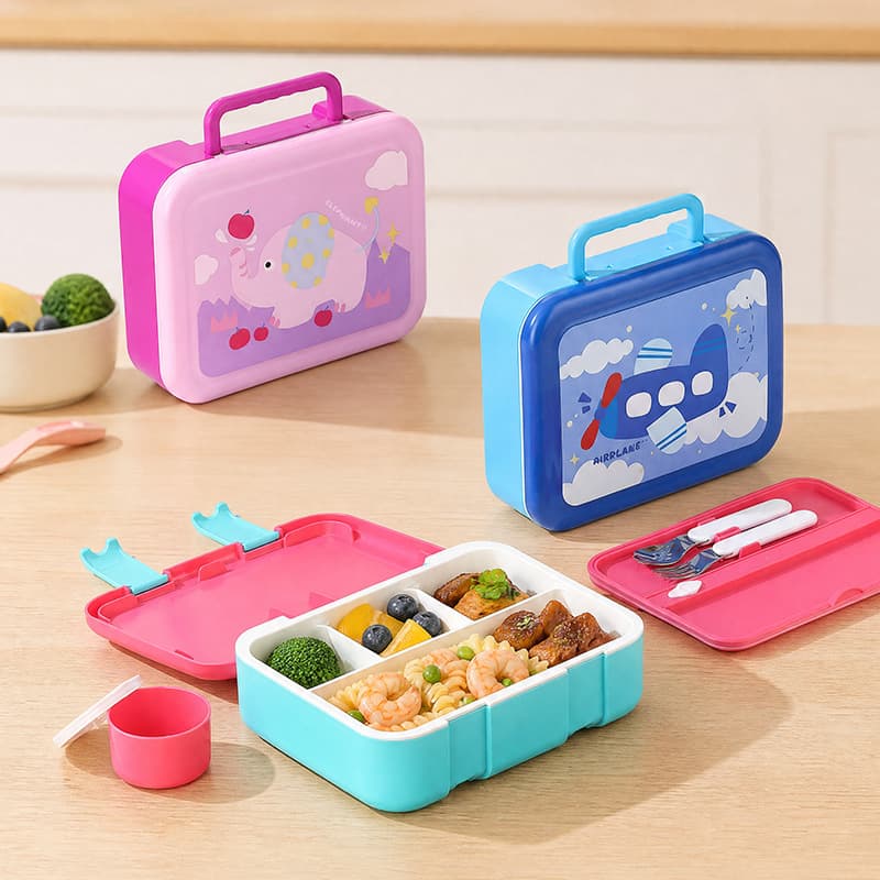 Back-to-School Food-Grade Lunch Box, Microwave-Safe, Portable Sealed Bento Box for Office Workers