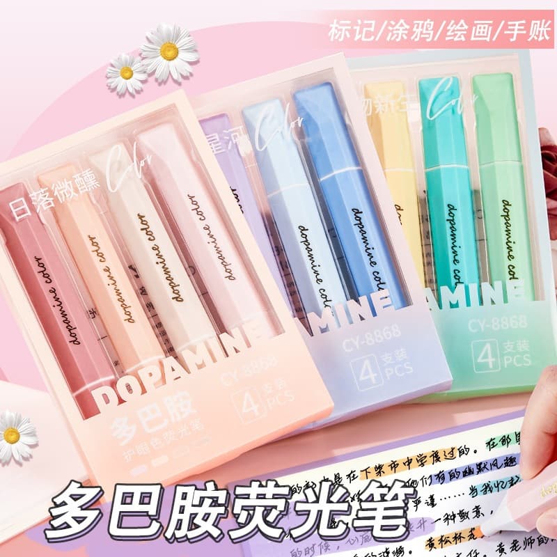 Dopamine highlighter pen for primary school students special emphasis marker color fluorescent marker pen for junior high school students to take notes