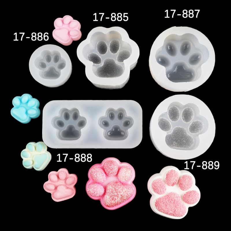 Various Sizes Cat Paw DIY Crystal Resin Display Stand Silicone Mold for Scented Candle Baking Cake Mold