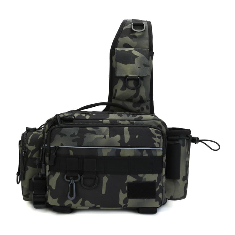 Luya bag, multifunctional waist bag, crossbody bag, large capacity fishing rod bag, special storage bag, fishing gear bag, outdoor fishing bag