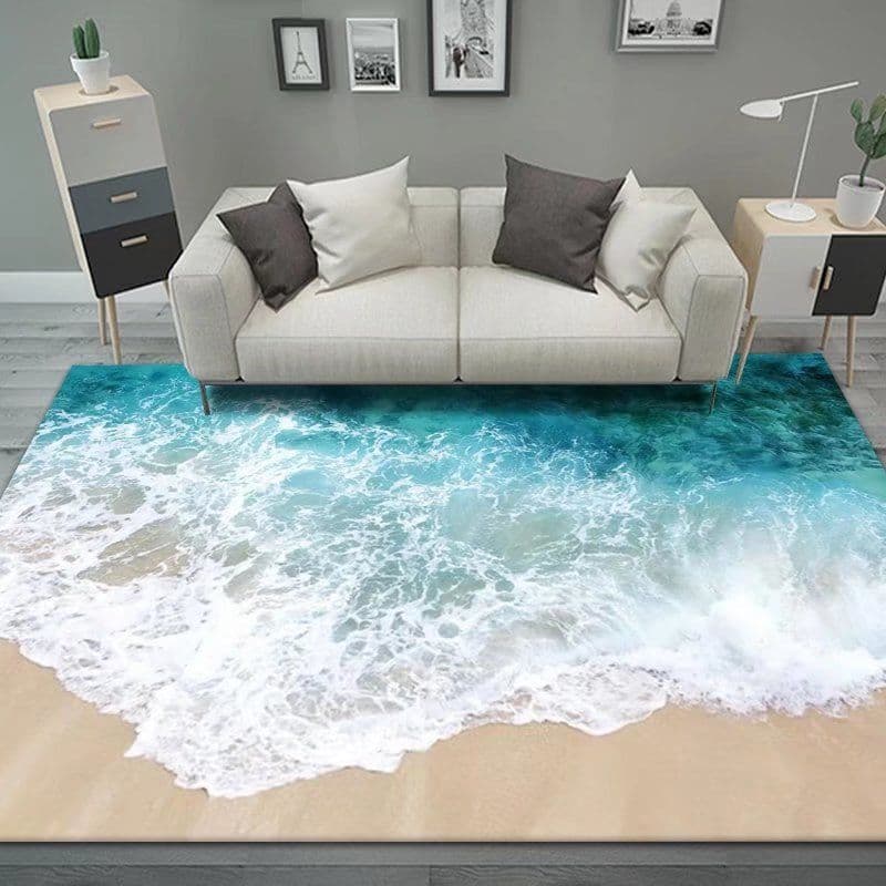 3D three-dimensional beautiful scenery ins style floor mat dormitory coffee table sofa bedroom living room dormitory bedside carpet foot mat