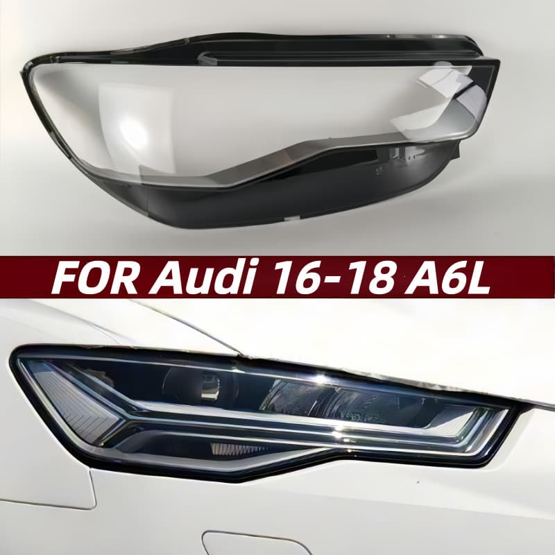 Headlight Lens Cover for Audi A6L 2016-2018 Audi A6 C7 Headlight Housing Transparent Lens Cover