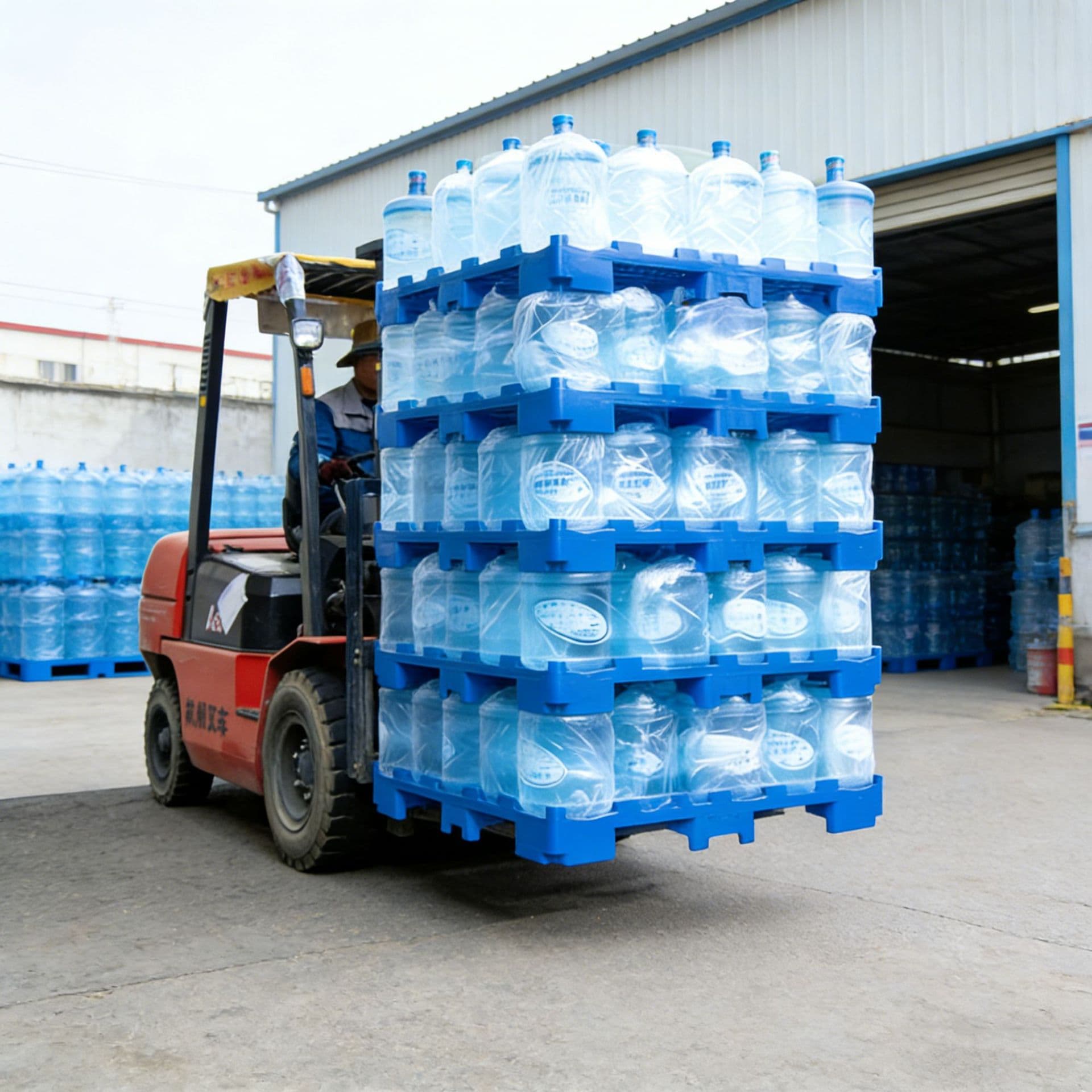 Water Station Bottled Water Plastic Tray Purified Water Partition Pad Storage Board Mineral Water Stacking Pallet Forklift Pallet