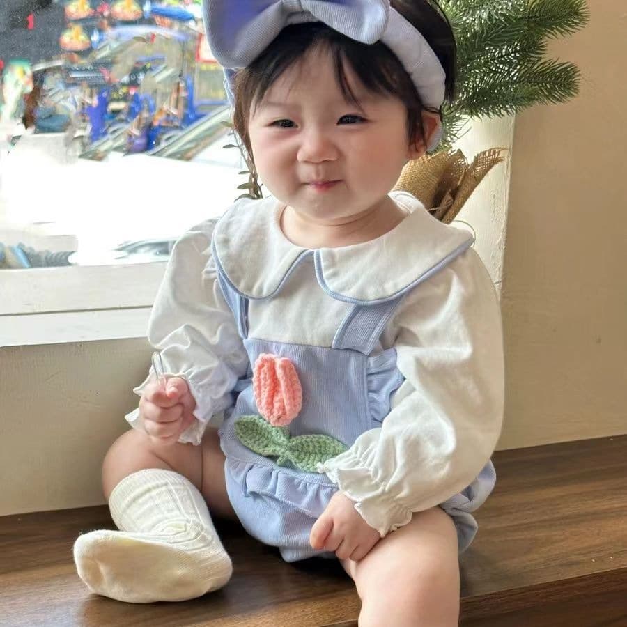 Baby Spring Clothes Romper Newborn Fake Suspenders Fresh Crawling Bodysuit Baby Girl 100 Days Outing