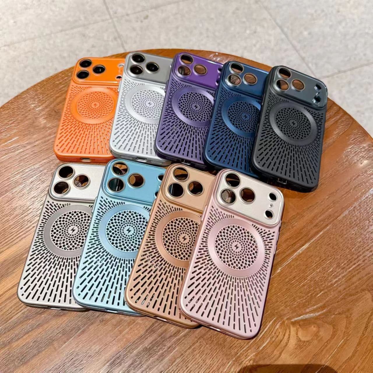 Compatible with iPhone 17 Pro Max Case, Breathable Heat Dissipation Magnetic Mesh Case, Apple 16 Lens Film, Hard Anti-Drop 15