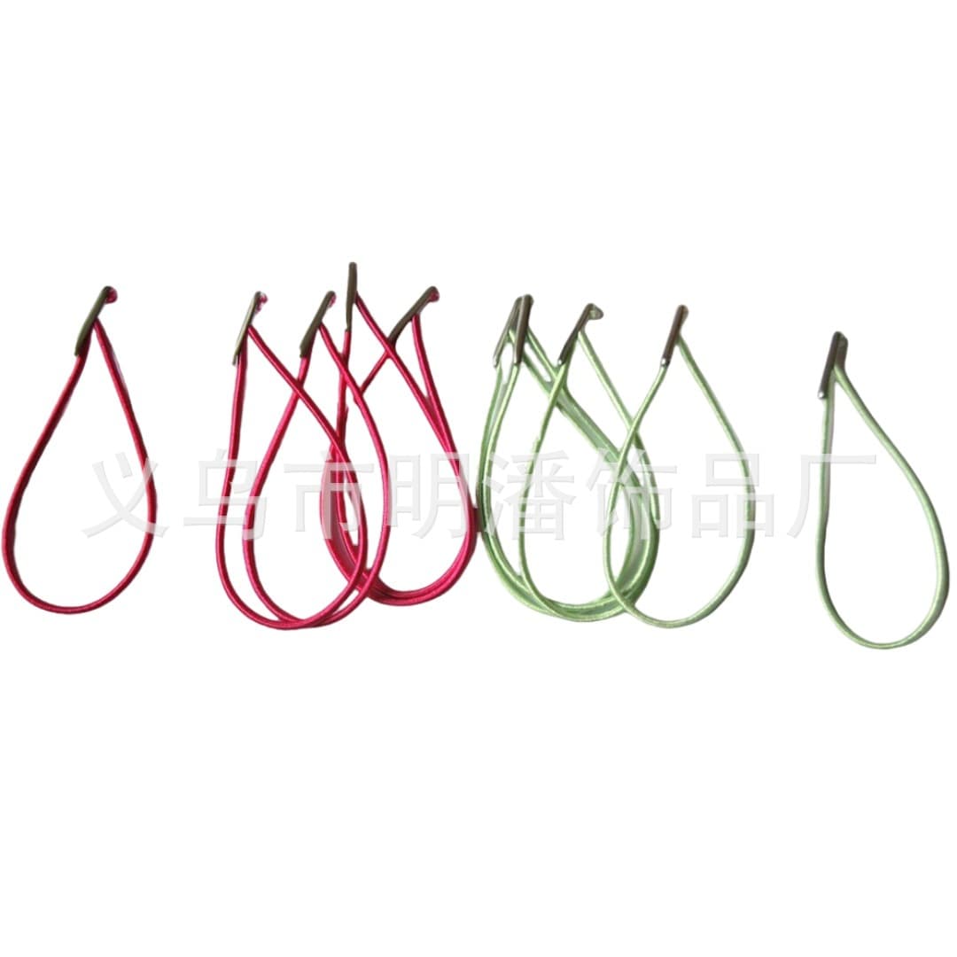 Supply 1.5mm thick fruit and ice packaging elastic ropes with iron ends, rubber bands, hanging ropes, and hang tag cords