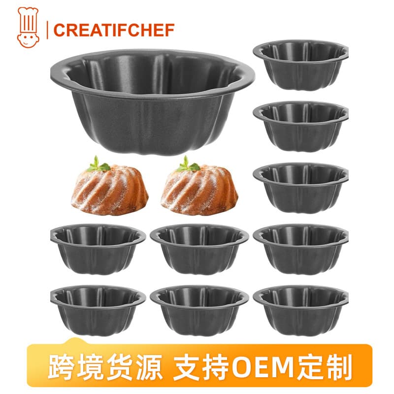 Mini pumpkin plate carbon steel non-stick toast bread cake mold cupcake commercial wholesale baking utensils