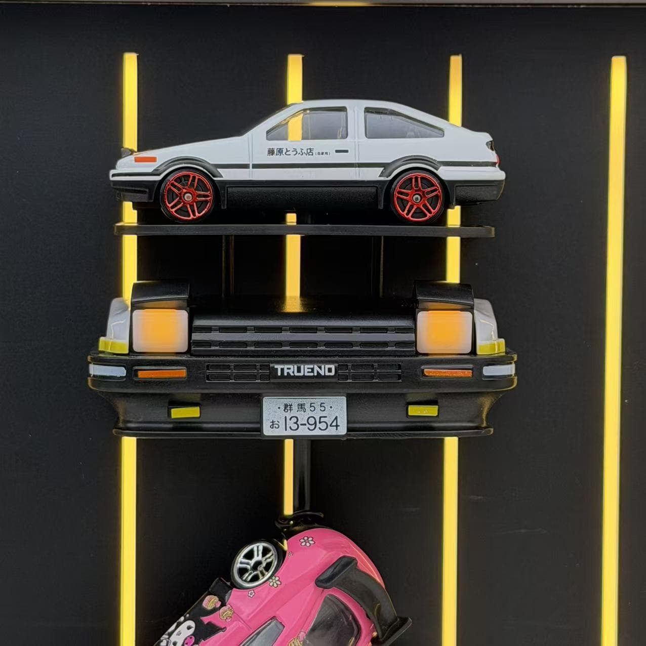 Cross-border AE86 car decoration key idle rack hook creative open headlight hanging key chain wholesale