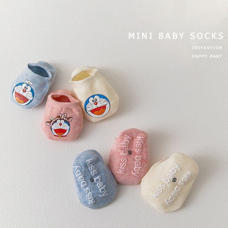 Newborn baby cotton summer thin room 0-3-6 months anti-slip floor socks toddler socks set