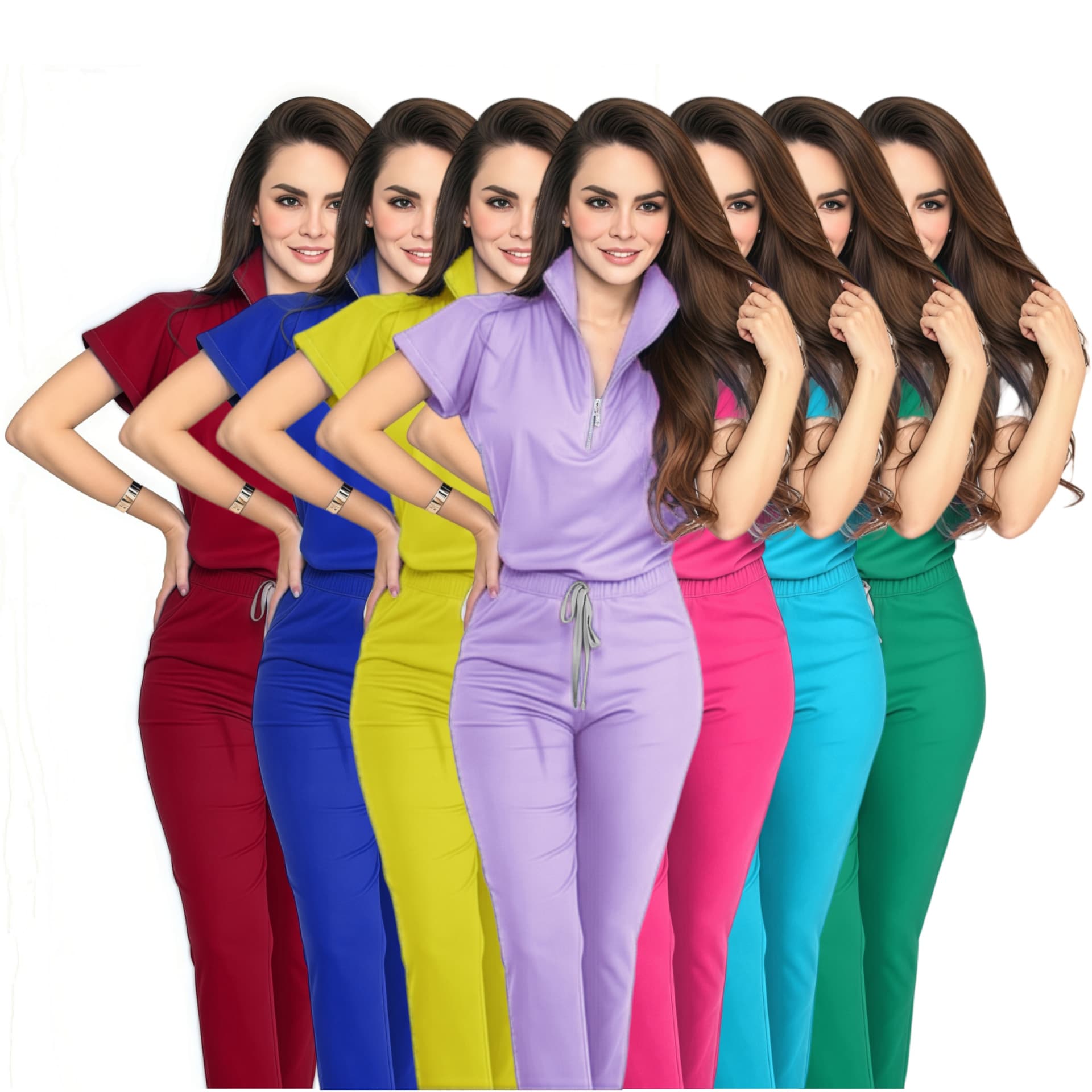 In Stock Cross-Border Scrub Suit Lab Coat for Beauty Salon, Maternity Center, Dentist, Nurse Uniform