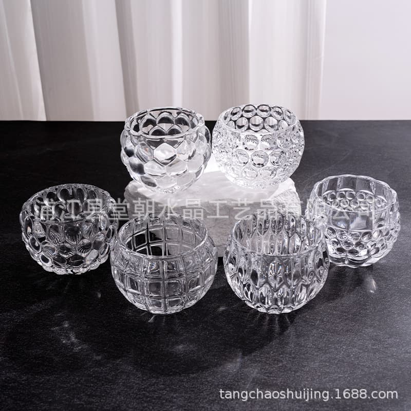 Clear Round Glass Container Hydroponic Vessel Creative Glass Flower Pot for Water Plants Pothos Grass Vase