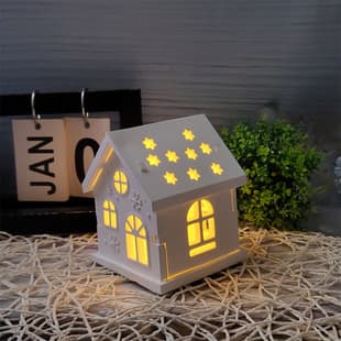 S0729 Christmas House Interlocking Version Ornament Decorative Cement Plaster Mold DIY Silicone Mold