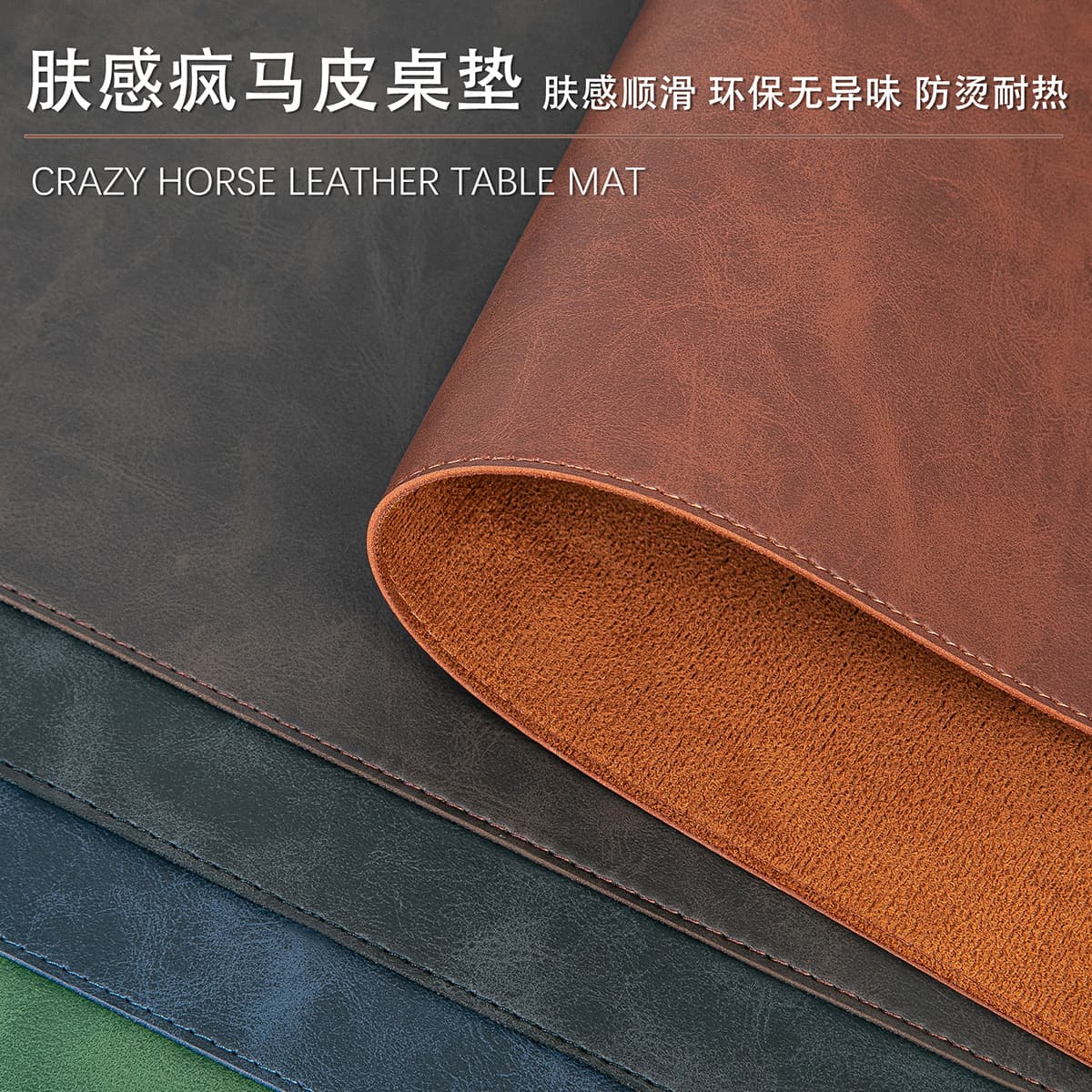 Ultra Large Genuine Mad Horse Leather Mousepad Customizable Office Computer Desk Mat for Writing And Computer Accessories