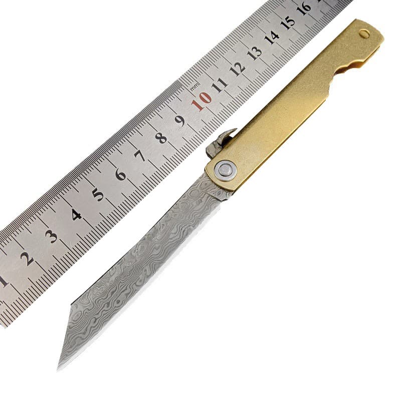 In Stock Unlocked Folding Knife, Self-Defense Knife, Household Fruit Knife, High Hardness Damascus Steel, Pocket Knife for Package Opening