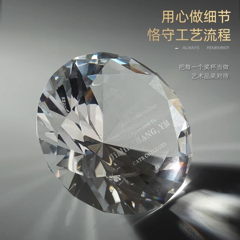 Factory direct sales transparent glass colored crystal diamond 30-150mm decorative crafts ornaments gifts