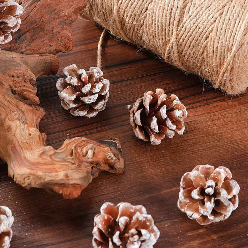 Pinecone hanging white pine pine flower diy handmade crafts chandelier North China fallen leaves Christmas pendant decoration wholesale factory