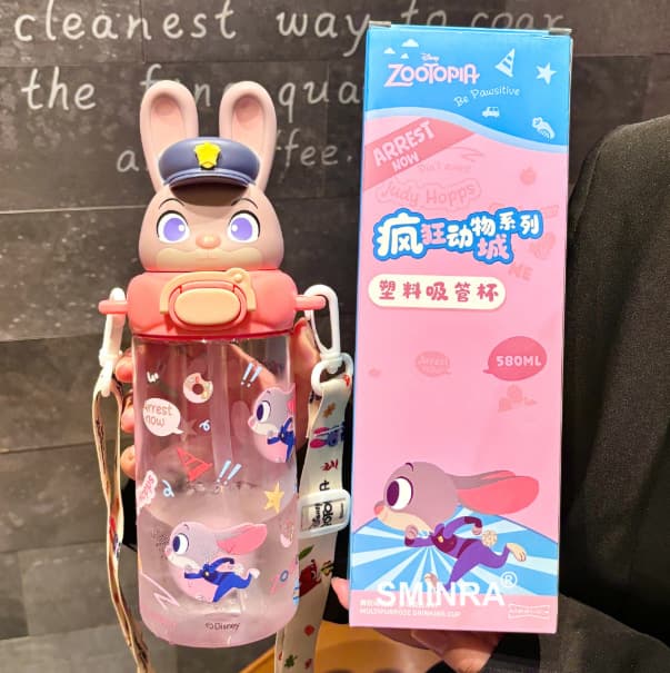Nick Judy children's sippy cup cartoon portable student water cup plastic cup kindergarten baby to go to school