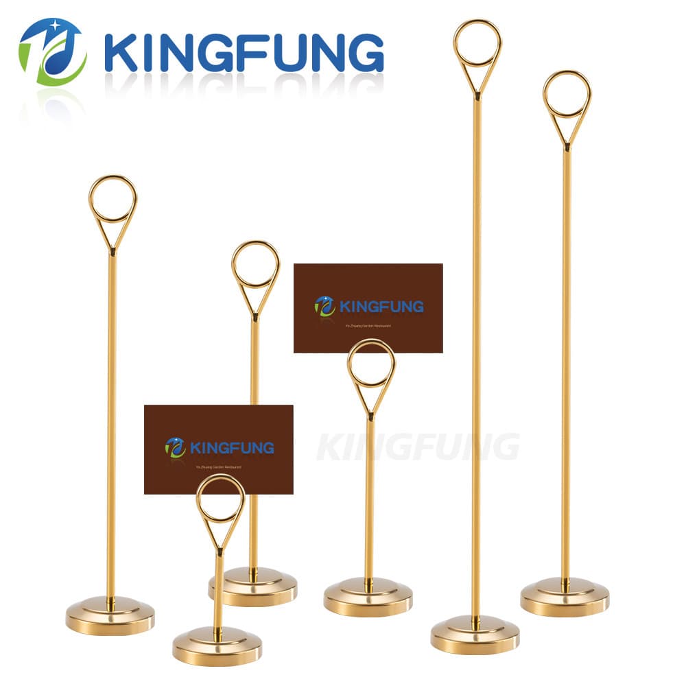 Stainless Steel Menu Holder Stand for Commercial Use, Suitable for Buffet Card and Name Tag Display