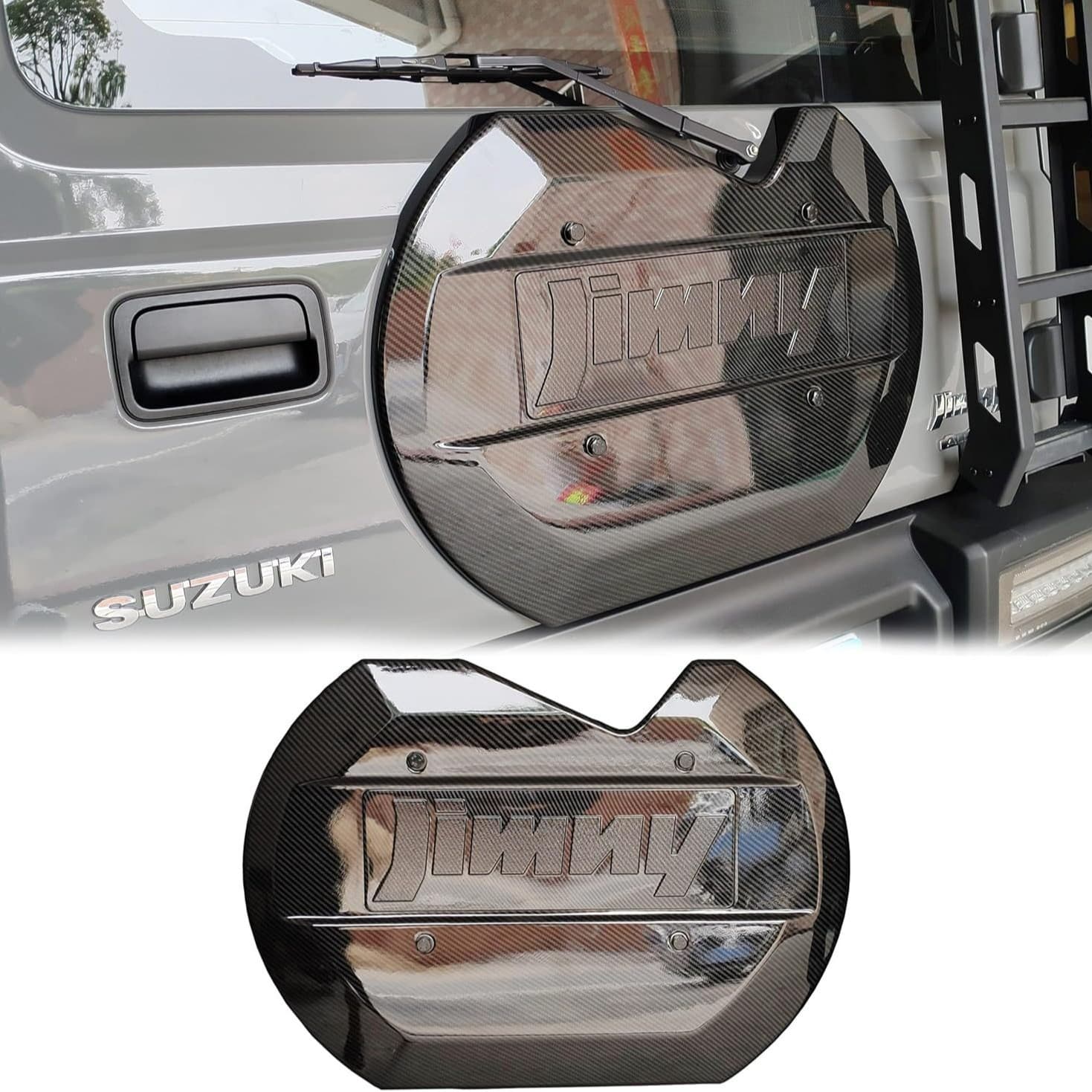 ABS Tailgate Decorative Panel with Logo for Suzuki Jimny, Turtle Shell Spare Tire Cover