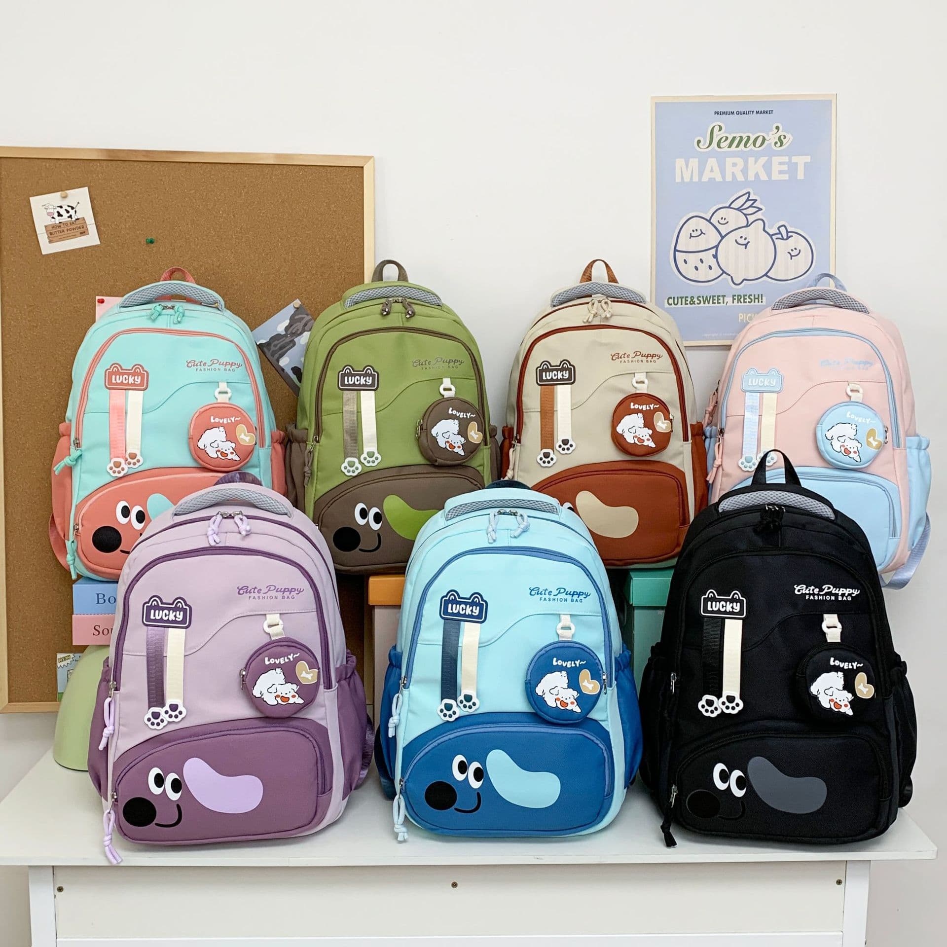 Cross-border Kids Backpack Cartoon Lightweight Commuter Backpack for Boys and Girls Travel Bag for 1st and 2nd Grade Elementary School Students