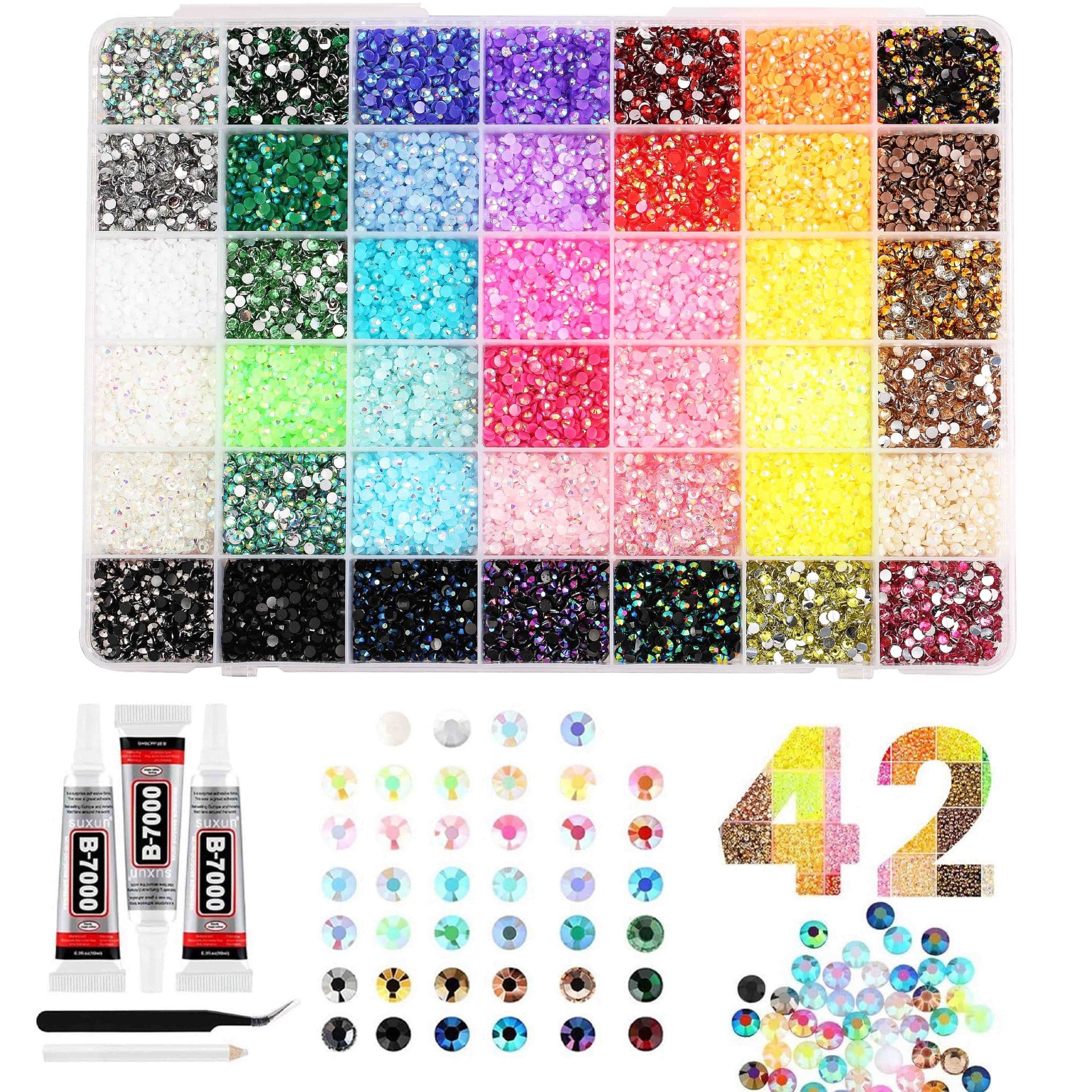 Best-selling Cross-border 3mm Mixed Color AB Crystal Flat Back Rhinestones Jelly Rhinestones for DIY Clothing, Nail Art, and Phone Decoration
