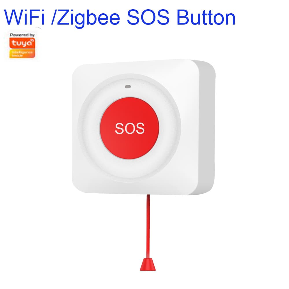 Tuya smart wifi emergency button hospital nursing home bathroom bed sos one-click call rope button