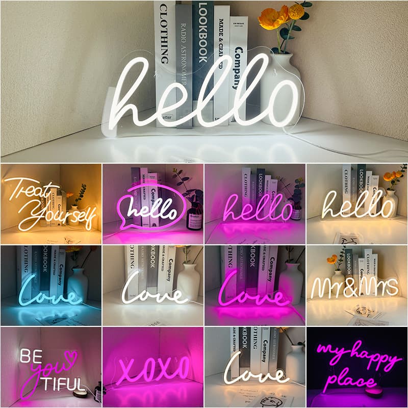 Neon Letter Sign Lighting Glowing Creative Ins Wall Hanging Led Decorative Lamp Suitable For Various Environments