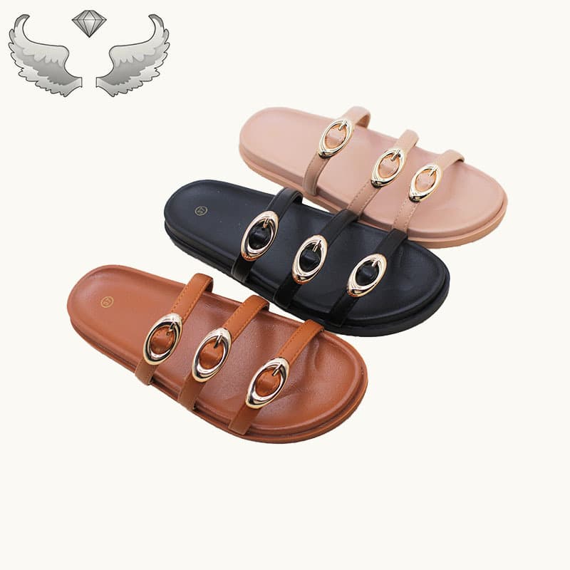 Summer new products in stock women's slippers, fashionable and versatile beach slippers Factory Fashion Slippers