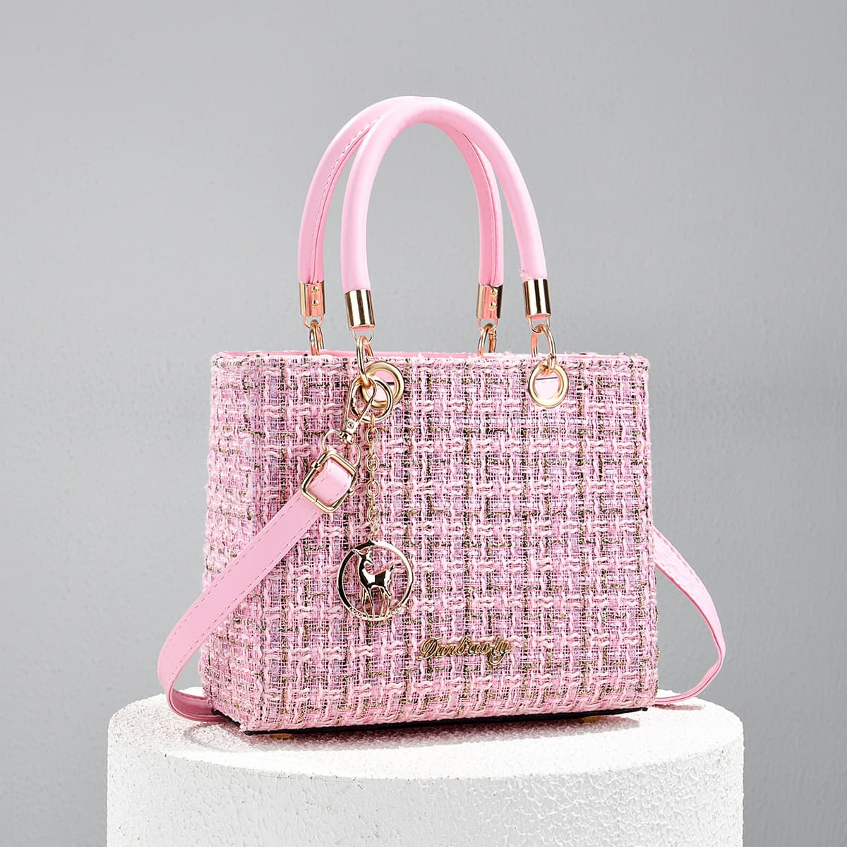 Tweed Lady Dior Bag 2026 New Style Chanel-style Handbag for Women, Light Luxury Texture, Versatile Shoulder and Crossbody Bag