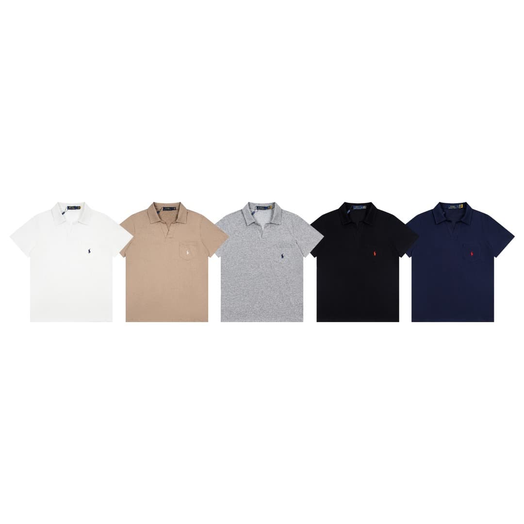 2026 Summer RL Ralph Lauren Polo Pony Old Money Style Knit V-Neck Sweater, High-End Casual Unisex Short Sleeve