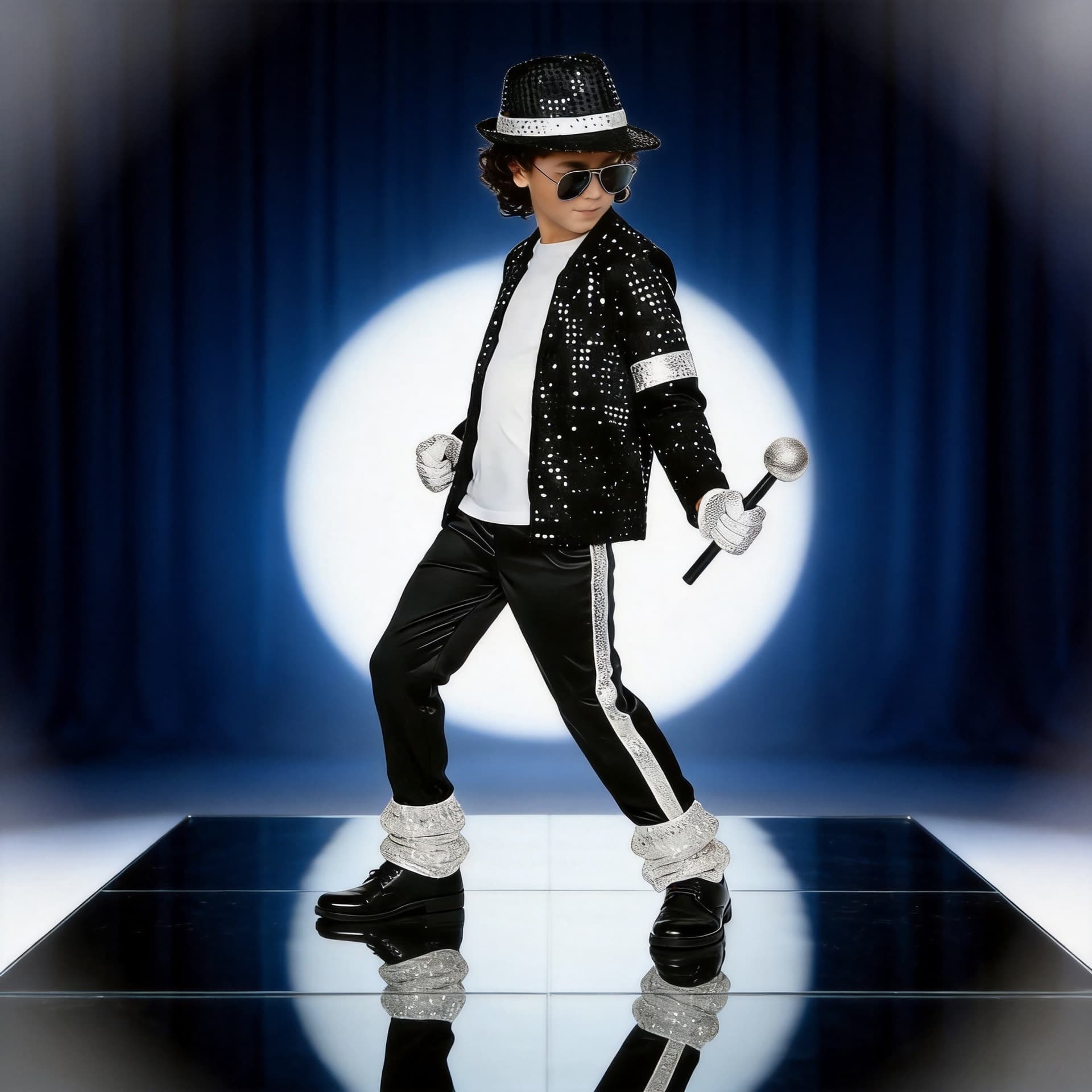 Halloween costume Michael Jackson costume stage sequin MJ costume