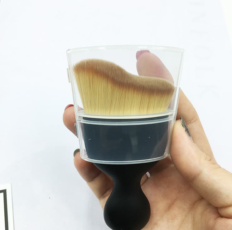 Wave-shaped contouring brush, portable diamond-encrusted dust brush, contour contouring brush, foundation brush, high-heeled shoes brush, comes with protective cover