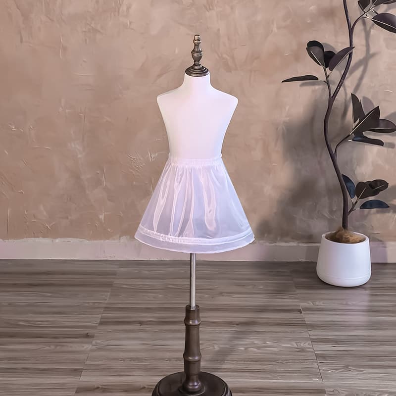30cm Child Petticoat with Hoop, Short A-Line Tutu Underskirt for Girls' Princess Dress, Flower Girl Petticoat, Performance, Export & Cross-Border
