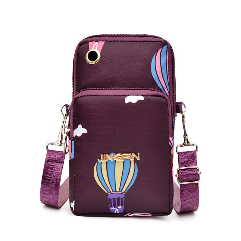 2026 Phone Pouch Cell Phone Cloth Bag Vertical Neck Hanging Portable Wristlet Coin Purse Women Crossbody Mini Small Bag Summer