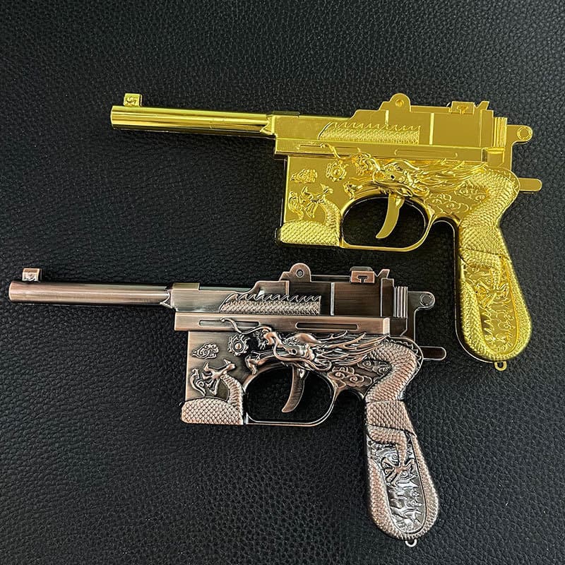 Carved Dragon Mauser Fire Machine Gun Toy Model Non-Firing Modified Trigger Pull Only for Sound Mauser Gun Wholesale