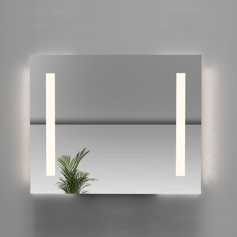 Nordic Style Minimalist Square Smart LED Bathroom Mirror with High-Efficiency Mirror Light M012
