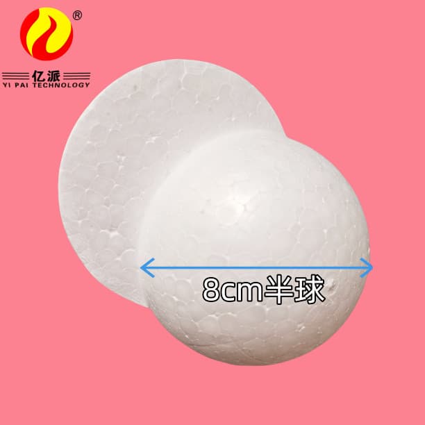 Bulk White Base Foam Balls, Polystyrene Hemispheres, EPS Hemispheres for Poking Fun Accessories, 8cm Foam Hemispheres for Crafts