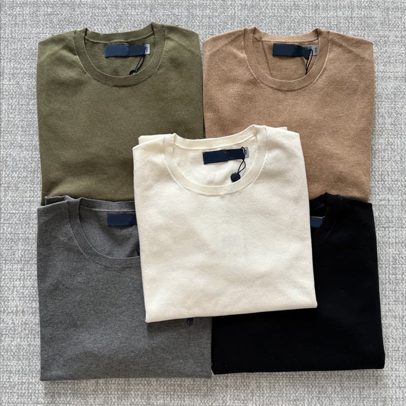 RL Ralph Lauren Women's Round Neck Pima Cotton Knit Short Sleeve Summer T-Shirt, Pure Cotton High Version, Verifiable with QR Code, One Color One Code