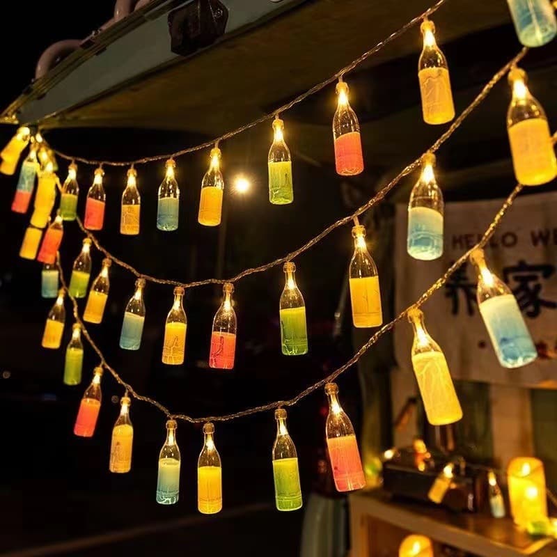 LED Bar Atmosphere Light Beer Bottle Light for Stalls, Camping Canopy Lighting, Bar Decoration and Setup Light