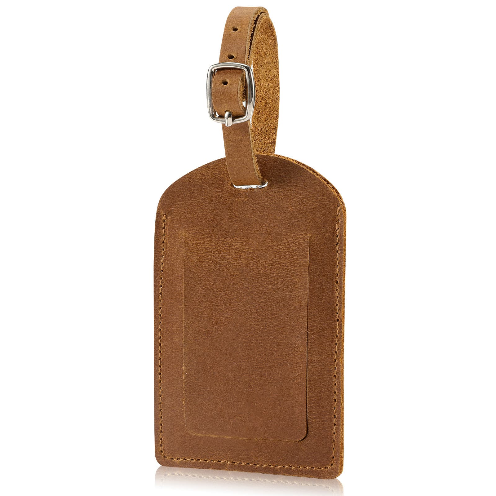 Factory Direct Crazy Horse Leather Luggage Tag Card Holder Airplane Boarding Pass Luggage Tag Check-in Baggage Tag