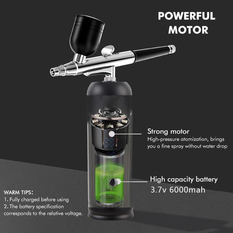 Cross-border High-pressure Nano Oxygen Injection Device Painting Spray Gun, Home Portable Ultra-long Battery Life Spray Facial Import Beauty Device