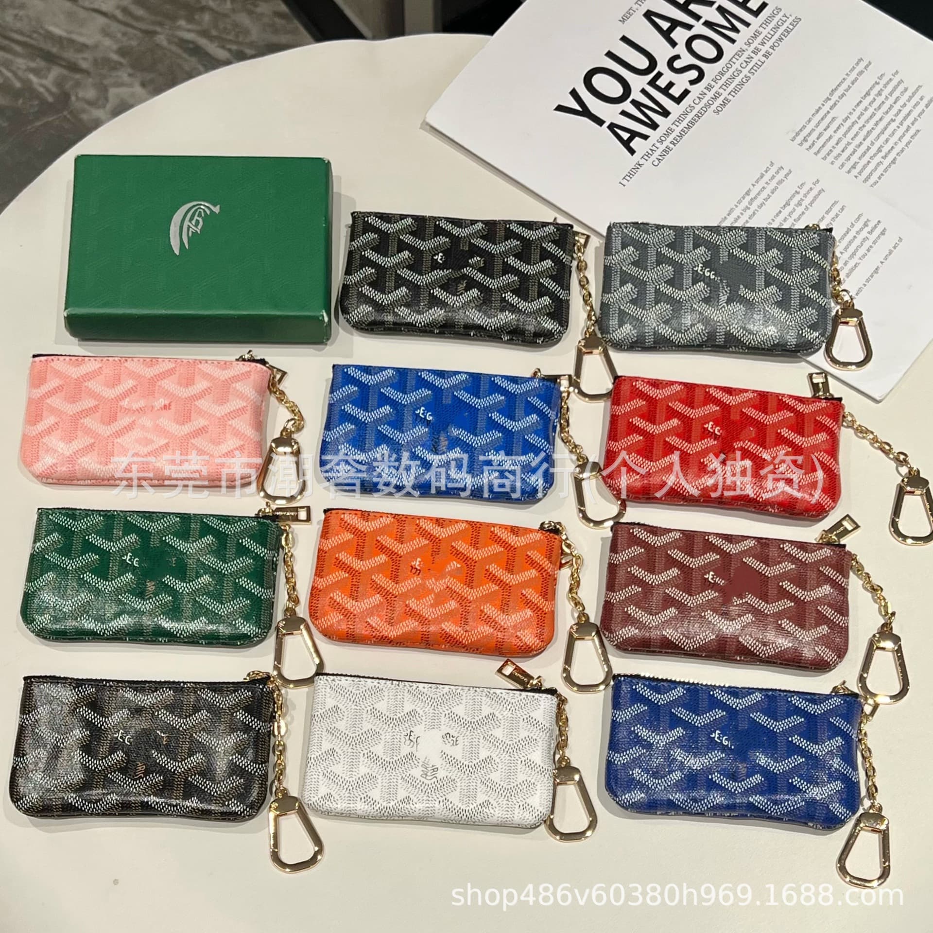 Trendy Dog Ya Card Holder Fashionable Compact Card Case Stylish Versatile Zipper Coin Purse Unisex Storage Bag