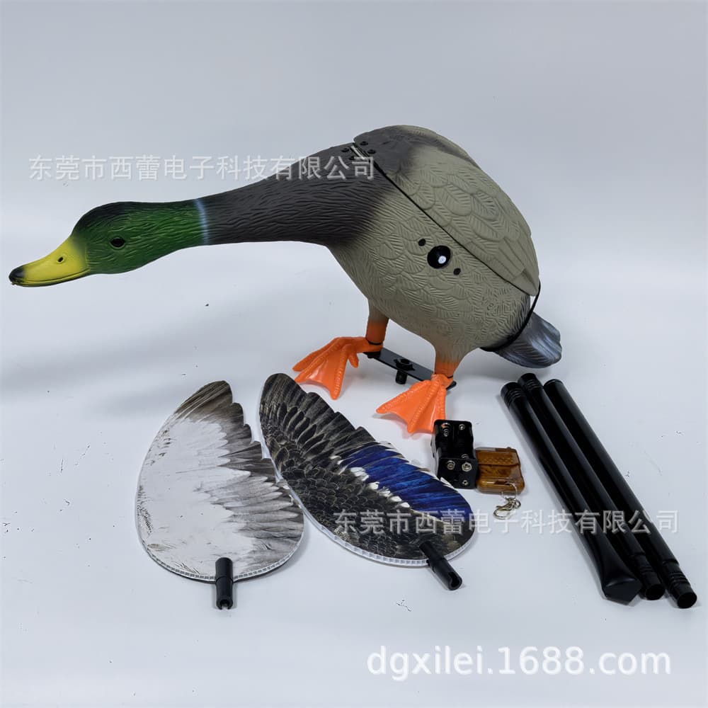 Xilei Hot Selling Remote Control Electric Duck with Rotating Wings, Realistic Hunting Decoy Duck