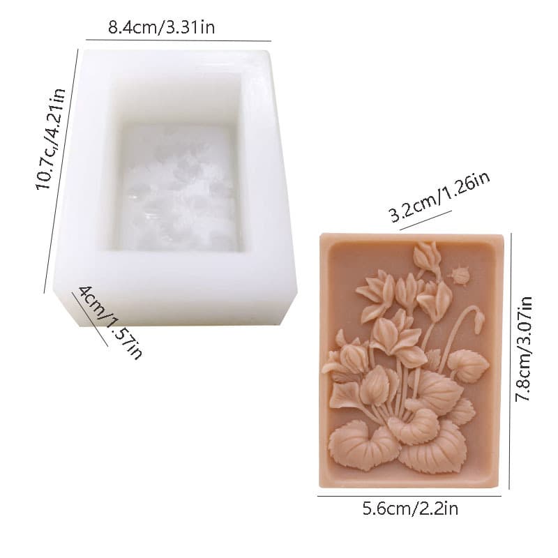 Handmade Soap Silicone Mold Soap Mold Candle Mold Ice Carving Mold Block Tulip
