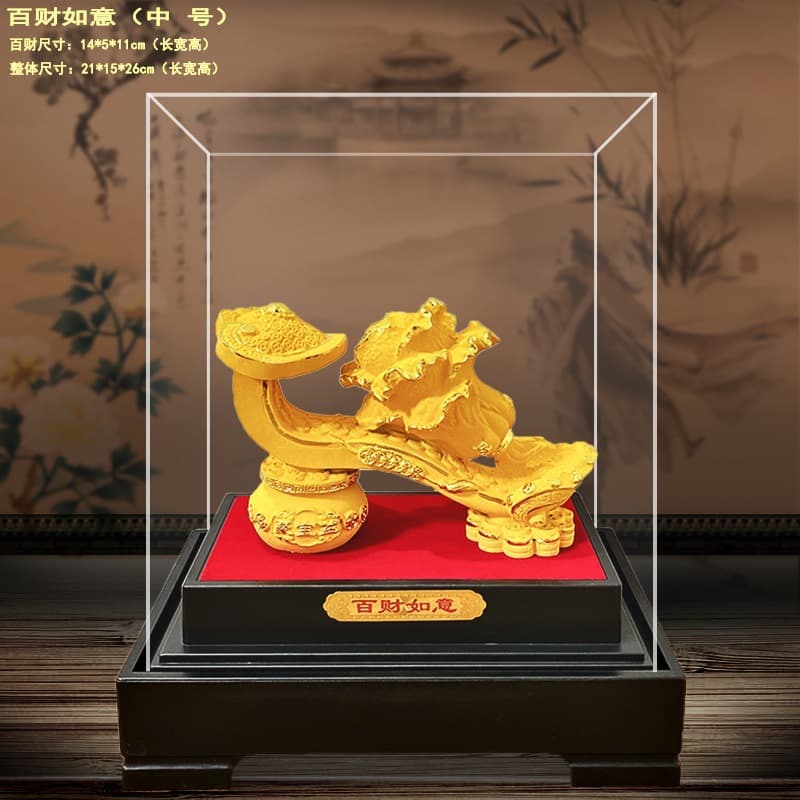Rongsha gold and fortune ornaments, home living room and study decoration, store opening, company office celebration decorations