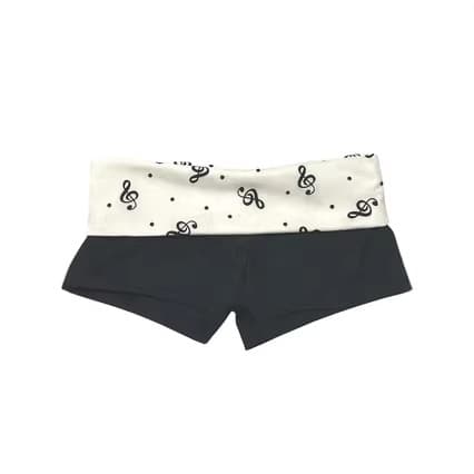 Y2K summer casual low-waist fashion note printed comfortable shorts for women