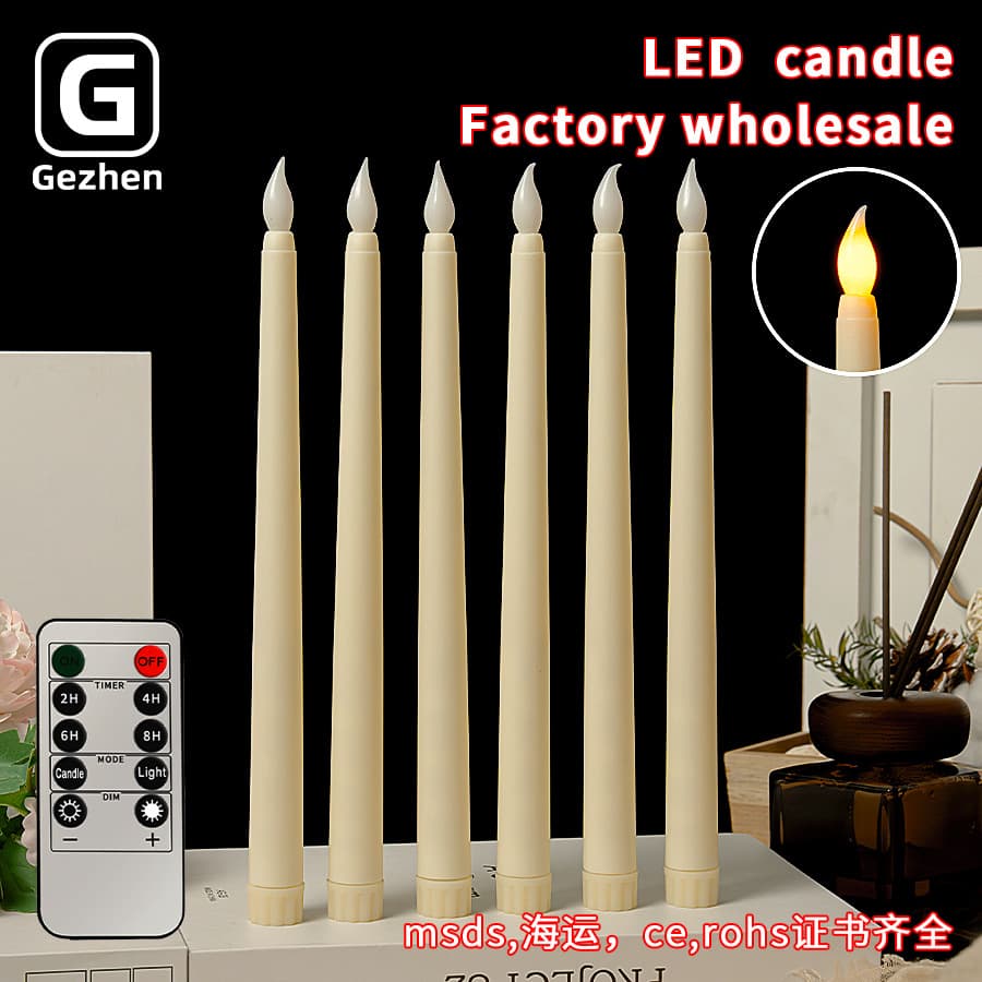 Halloween LED Remote Control Electronic Candle Cross-border Simulation Long Stem Magic Wand Wedding Restaurant Decoration