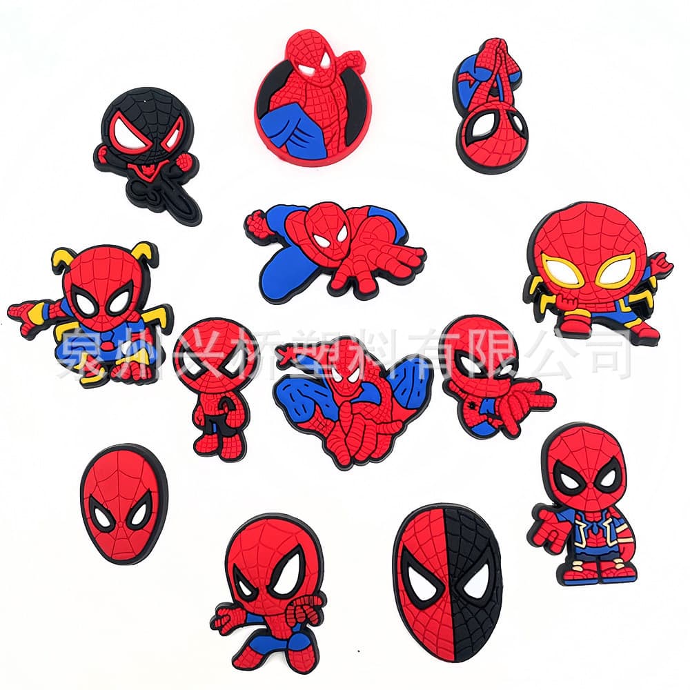 Spider-Man Series Shoe Charms Shoe Buckles Croc Holes PVC Shoe Charms Amazon Hot Selling Crocs DIY Accessories